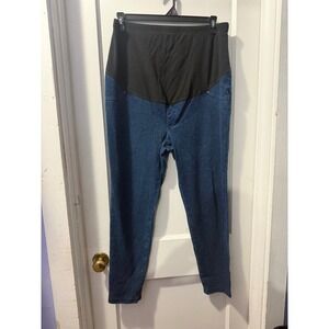 Time and Tru Maternity Denim Skinny Jeans Dark Wash Full Belly Panel XL 16-18